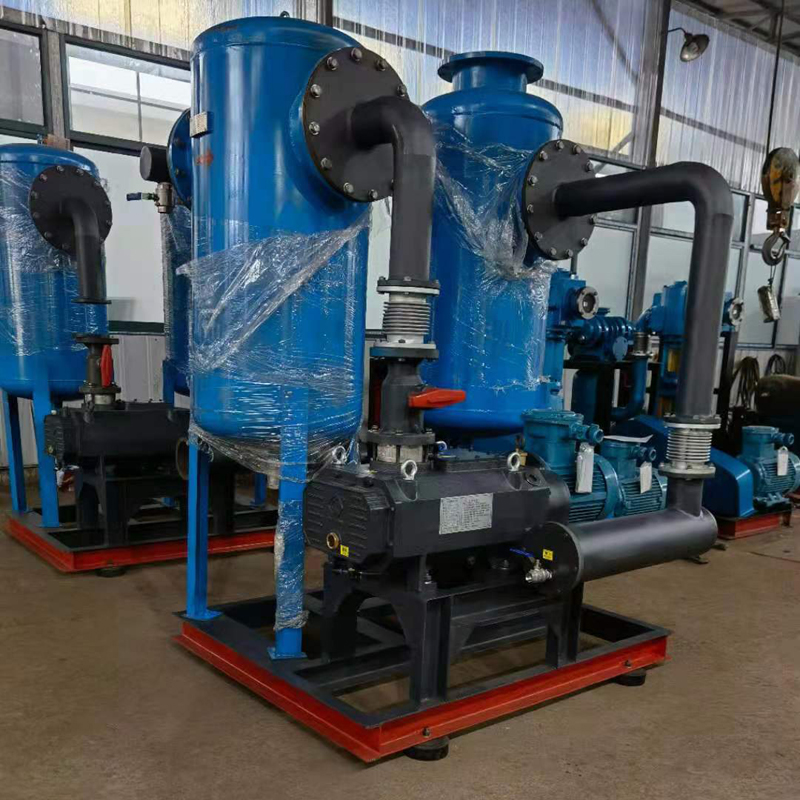 海門真空泵公司定制真空抽氣系統配套DN250旋風汽水分離器現場